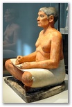 Egyptian statue of the Scribe (the 4th Dynasty, 2620–2500 BCE), Louvre Museum, Paris