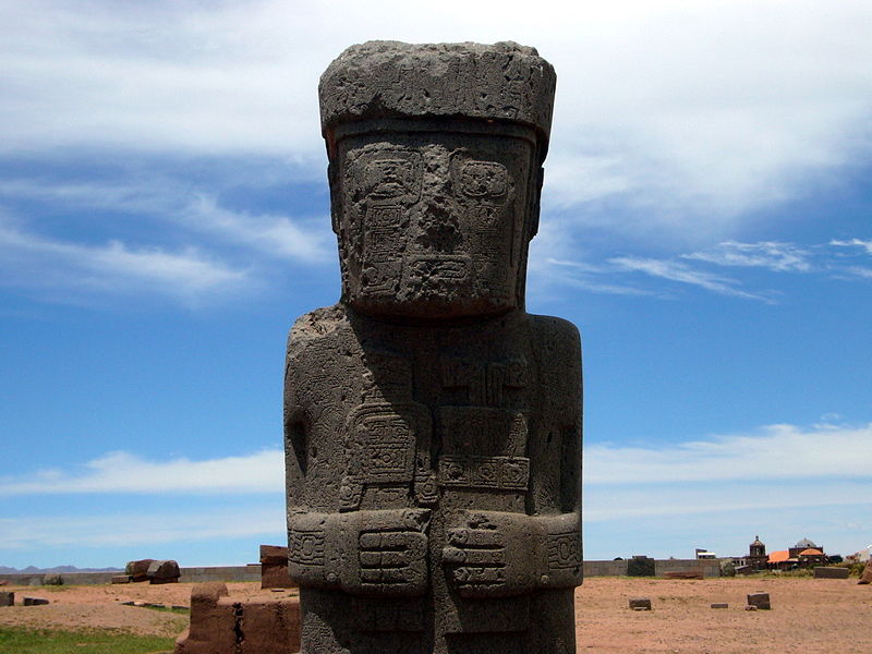 Tiwanaku, Tiahuanaco, carved statue